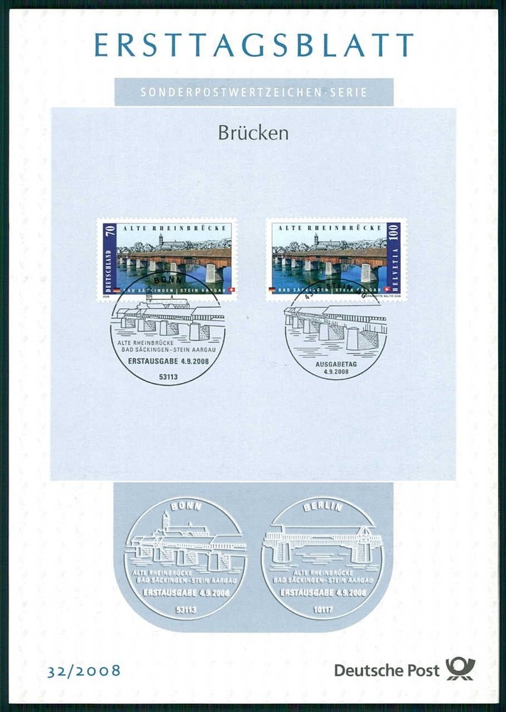 GERMANY FDS ETB 2008/32 BRIDGES BRIDGE SWITZERLAND AARGAU #