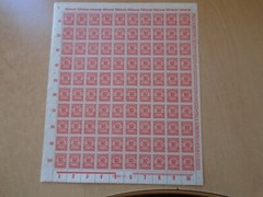 Germany – SG320 10M DM scarlet 1923. 10 x complete sheets of 100 stamps.