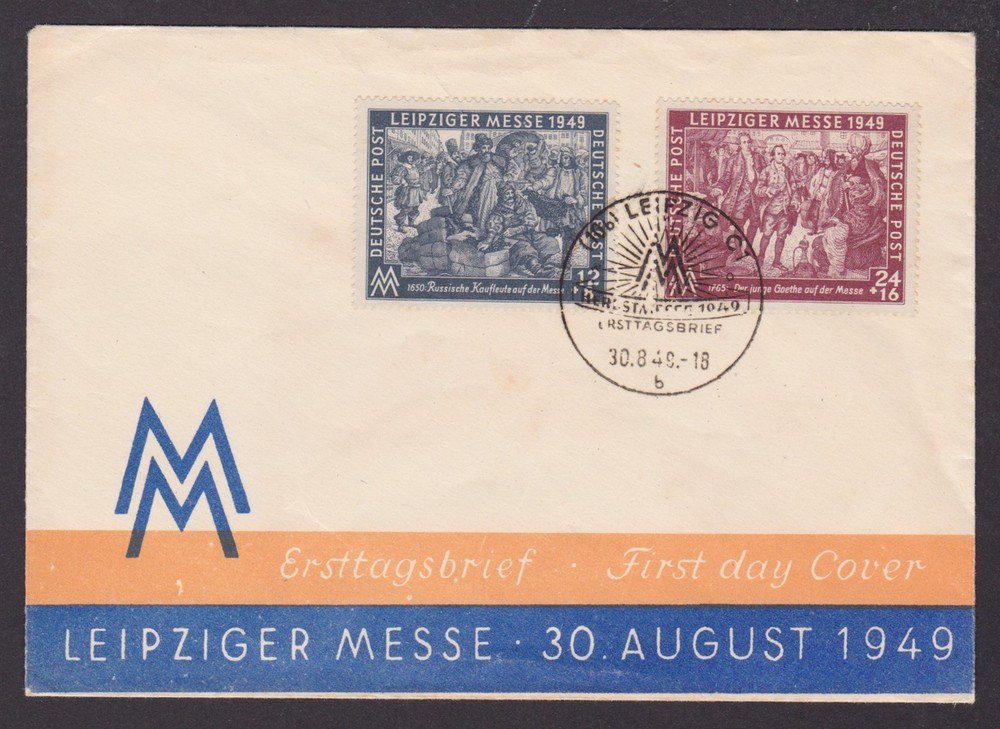 GERMANY 1949 Soviet zone, Cover Mi #240-241, Special cancellation