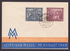 GERMANY 1949 Soviet zone, Cover Mi #240-241, Special cancellation