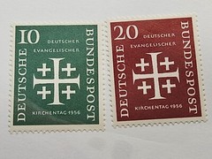 Germany Stamp Sc 744-5, Evangelical Church Council, MNH F/VF CV$ (412G12)