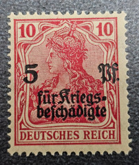 Stamp Germany Reich Germania 5 Pfennig 1919 Mi. Nr. 105 [🇩🇪39628-17]