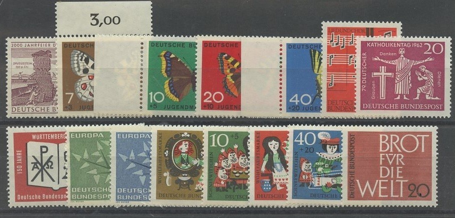 Germany Federal Republic 1962 Year Set MNH