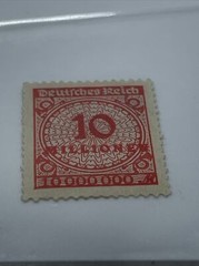 1920’s German Deutsches Reich Rare Stamp 10 Millionen