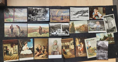 WW2 WWII Vintage Antique German Pre-Stamped Postcards w WAFFEN Elite ink stamps