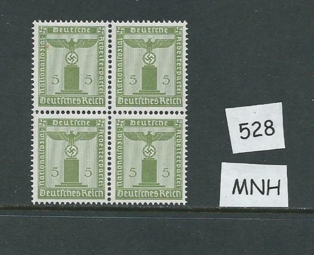 MNH Stamp block Sc S15 / 1942 WWII Official PF05 / Third Reich Germany Swastika