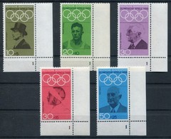 FN Bund No. 561-565 All Form Numbers 1 Mint Eckrand BRD 1968 Olympic Games Set