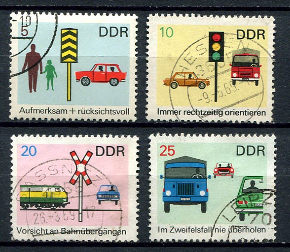 Germany – DDR : Traffic sign campaign set from 1969 – used / CTO