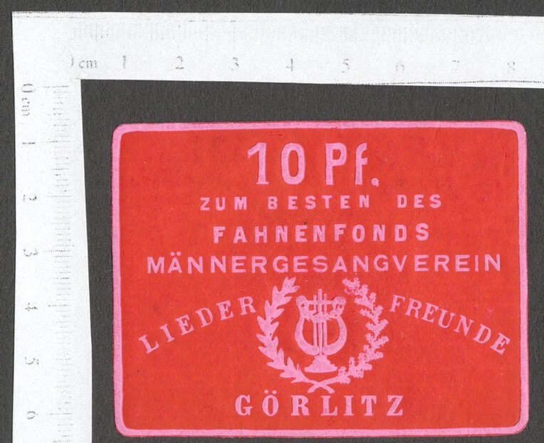 AOP Germany Flag Fund Men’s Choring Society Görlitz vintage poster stamp MH