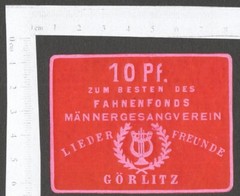 AOP Germany Flag Fund Men’s Choring Society Görlitz vintage poster stamp MH
