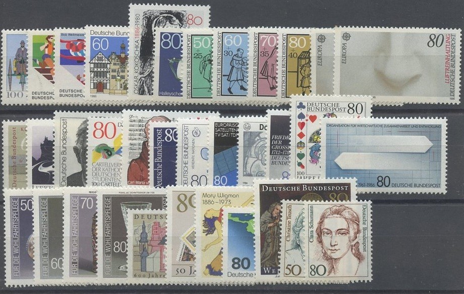Germany Federal Republic 1986 Year Set MNH