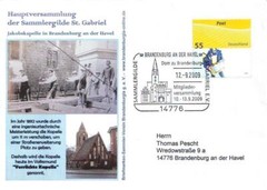 Germany: “ Mv Der Sammlergilde St.Gabriel,Brandenburg A.D.H Sst, really ran