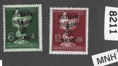 MNH stamp set B286-287 Modern Fantasy Overprints Dresden Goldsmith society #8211