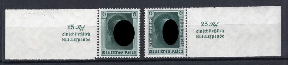 Third Reich 648+650 Block Single Stamps** MNH Mint Never Hinged 38EUR (74955)