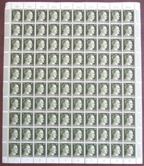 Deutsches 3rd Reich German Hitler 3 Full Sheets Stamps Hitler Head 30PF