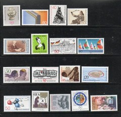 GERMANY – 1982 – COMMEMORATIVE ISSUES – 17 DIFFERENT STAMPS – MNH