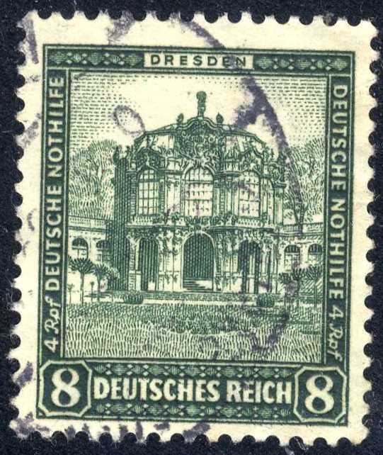 1931 Germany Welfare Fund 8pf Green SC#B38 SP28 USED