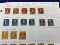 Germany States, Bavaria, Used – hinged on one album page, 1916- 1920