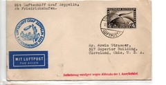 Germany Scott C37 on Zeppelin Flight Cover 1929