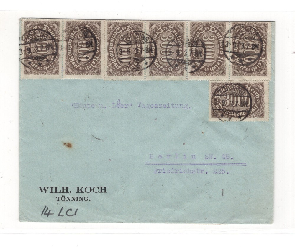 Germany large cover 25 stamps