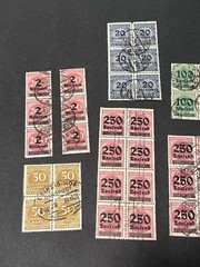 Germany 1923 Inflation Stamps Lot 88 Used Blocks & Multiples Deutsches Reich