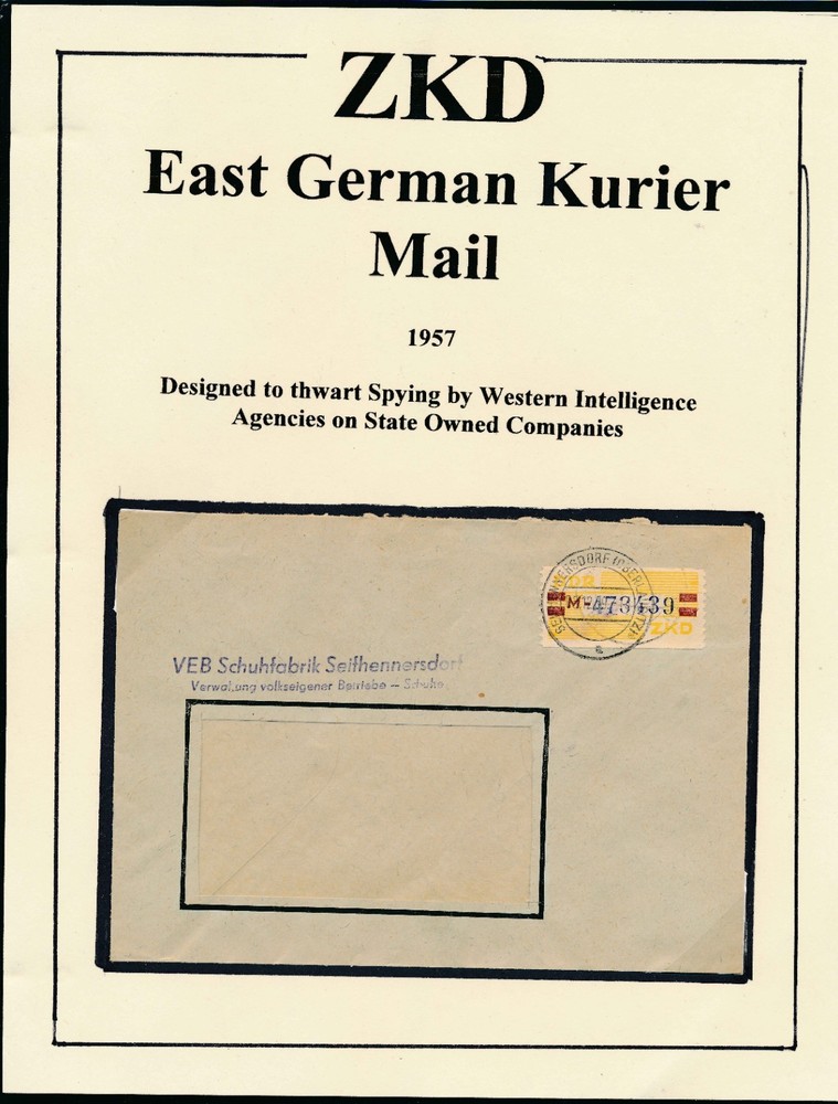 Germany DDR 1959 ZKD Mi 25 M Cover M-2473639 VEB Schuhfabrik Seifhennersdorf
