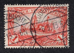 German Southwest Africa 1897 Kaiser’s Hohenzollern Yacht SC# 22