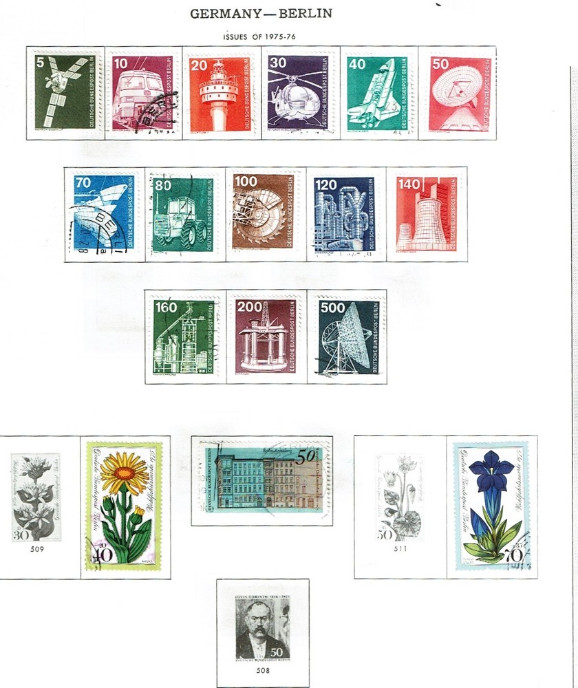 1975-6 Germany BERLIN #3 MIXED LOT OF 26 incl 4 SETS Sc#9N359- M/H/OG/USED*