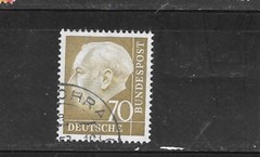 WEST GERMANY SC #716 1954 70 PF HEUSS OLD DEFINITIVE VINTAGE USED SINGLE STAMP
