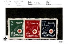 Croatia, Postage Stamp, #B70-B72 Mint Hinged, 1944 WWII German State (AE)