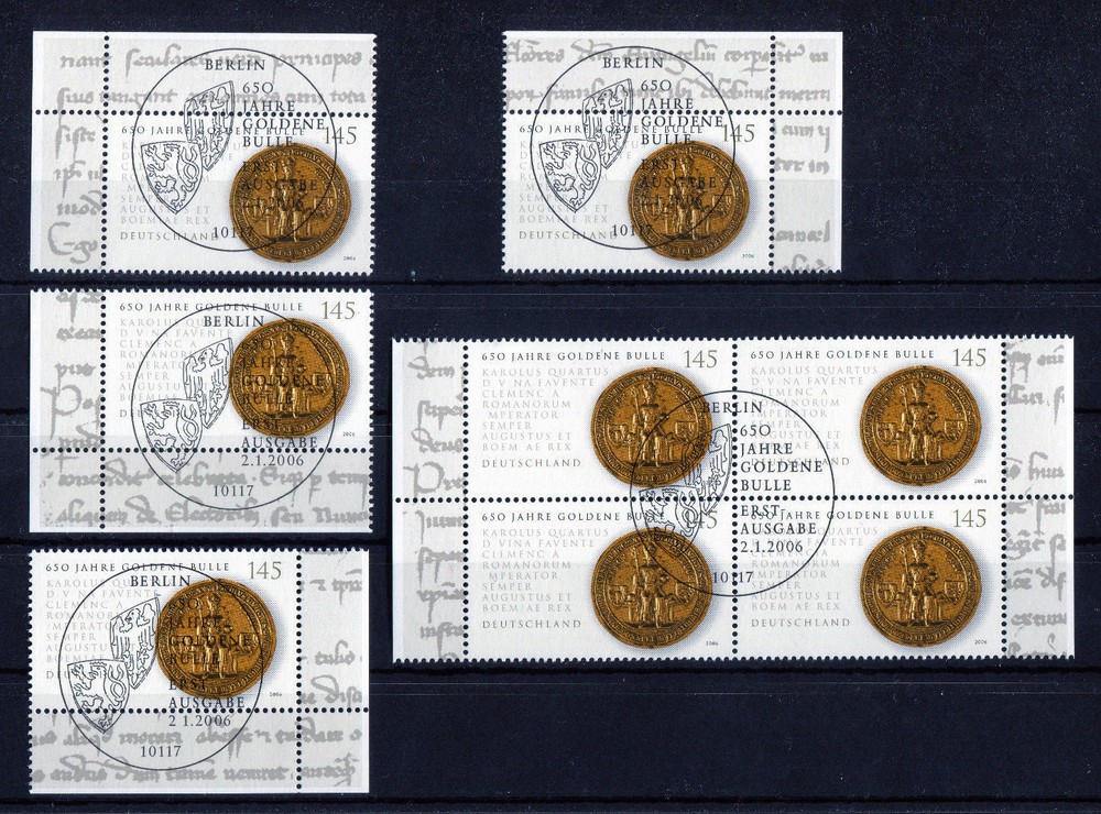 Bund 2511 Postmarked Full Imprint Corner Margin Strip/Sheet Block BRD 2006 Used