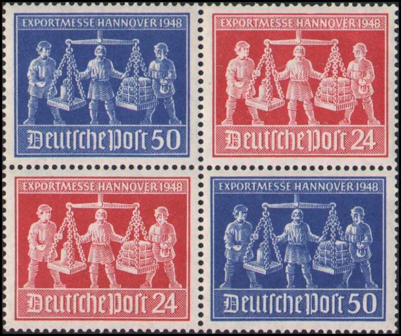 Germany #584-585c MNH block