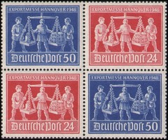 Germany #584-585c MNH block