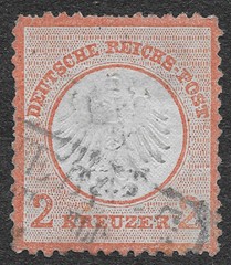 MMK Philately: Germany Scott #8 Used Thins 2 Kreuzer Small Shield Eagle SCV $160
