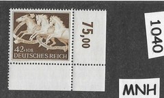 MNH stamp B205 / 1942 Brown derby Horse race / Munich / Third Reich era #1040