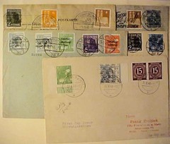 GERMANY OVERPRINTS MIXED 5 DIFF 1948