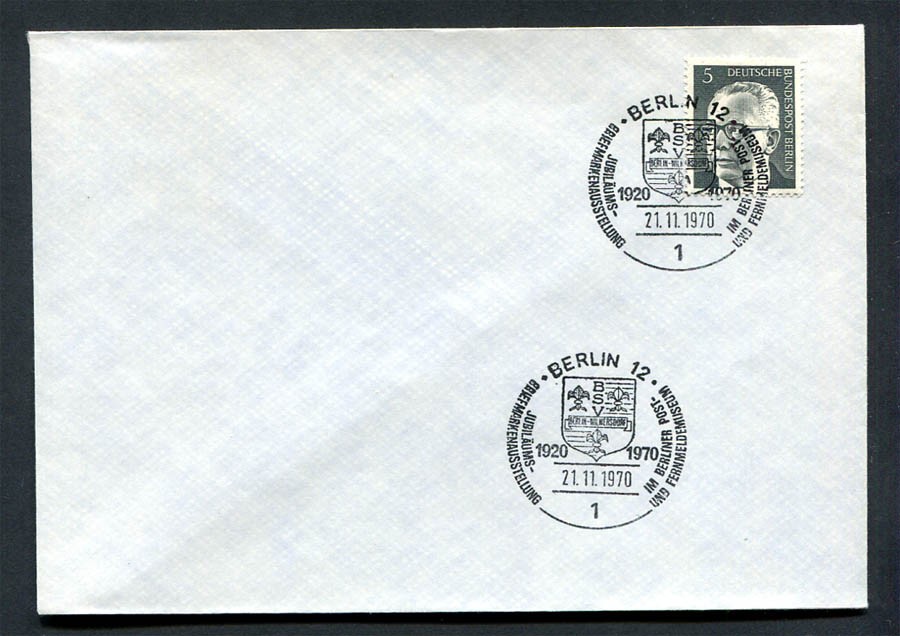 Germany – Berlin : Nice cover from 1970 (21.11.70) with fancy cancels – CTO