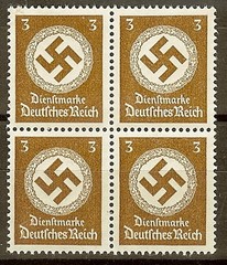 Stamp Germany Official Mi D166 Block 1942 WWII Fascism War War Era Dienst MNH