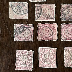 OLD GERMANY STATES LOTOF 13 RED STAMPS #47
