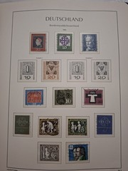 BRD Sammlung 1951-1963 in Leuchtturm-Vordruckalbum – Posthorn-Satz, Heuss, Europ