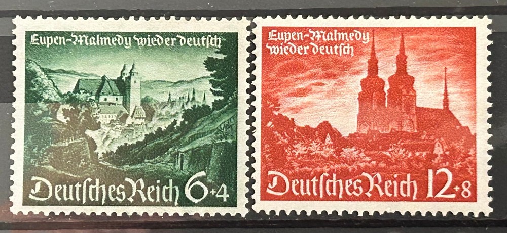 1940 German Stamps set Mi:DR748-749 Malmedy Eupen MH* Mint /648a