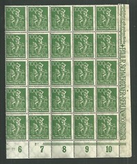 Germany Scott #146 Block of 25 Mint Hinged Postage Stamps Deutsches Reich