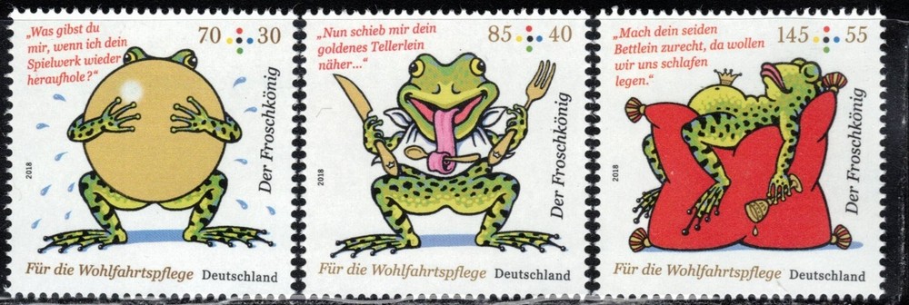 2018 Germany Welfare surcharge MNH Grimm Brothers The Frog Prince