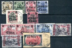GERMAN COLONIES CHINA 1905 28-37 used FLAWLESS SET incl. 34,36A,B (H1490
