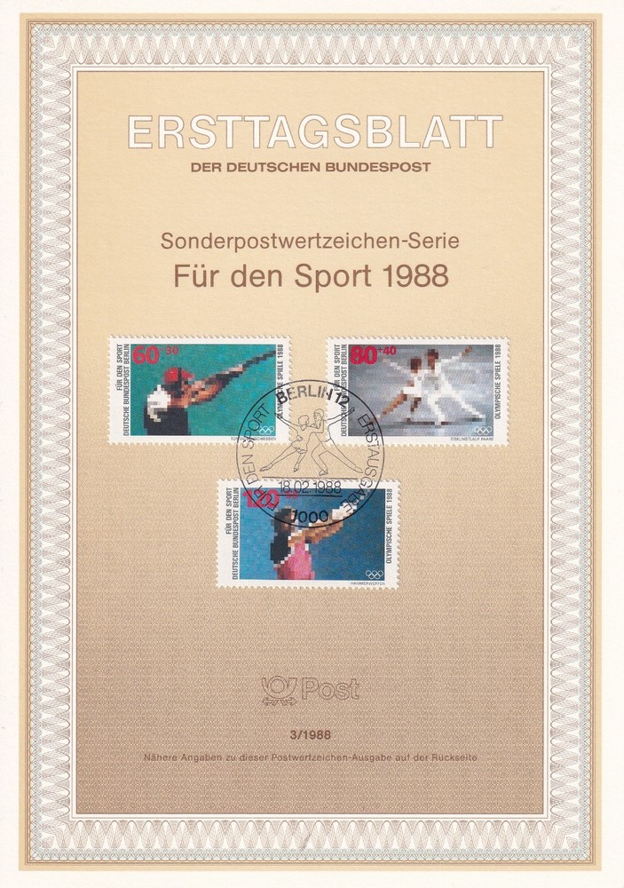 Berlin ETB 801-3 Scott 9NB254-6 Olympics
