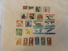 Lot of 22 East Germany Stamps 1968-1969, 1971, 1973 Art, Fossils, Sports, More