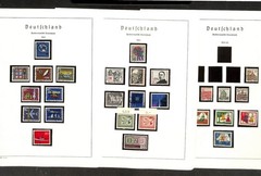 Germany Stamp Collection in Hingless Lighthouse Album Springback Binder 1954-76