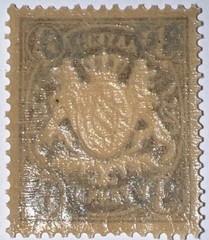 Travelstamps: 1920 Germany Bayern Overprint Stamp Mi 177 – Mint MOGH
