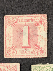GERMANY 1859-1866 THURN & TAXIS Lot of 7 Stamps – 2 Imperf & 5 Rouletted MH