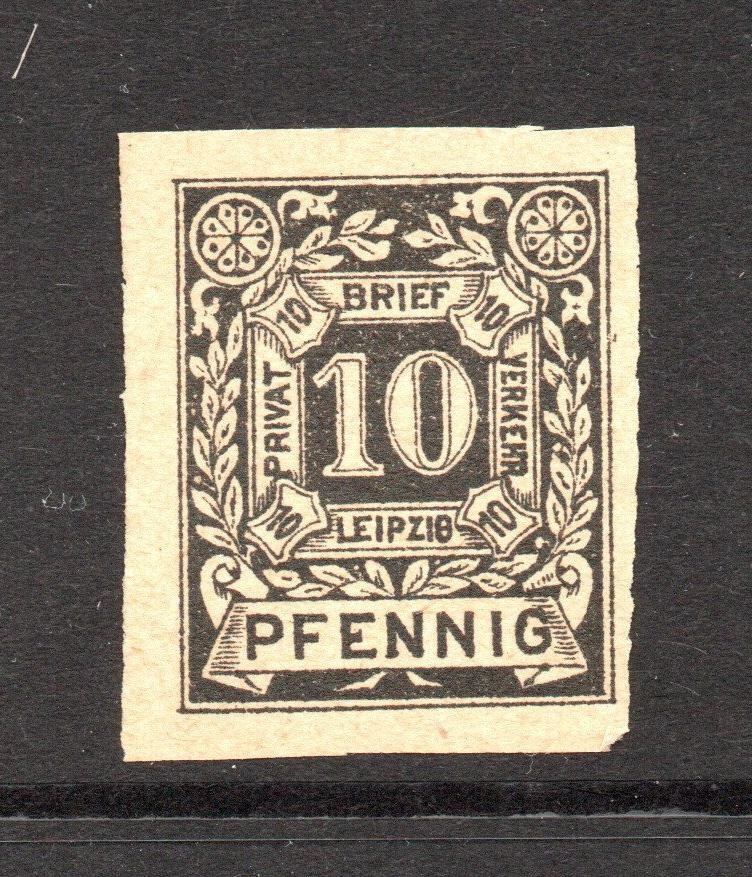 Germany 1890s Leipzig 10p Local Verkher Black (Proof?) MNG – S60838